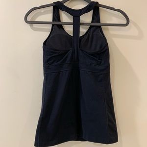 Athleta Stunner Black T-Strap Tank Top XS